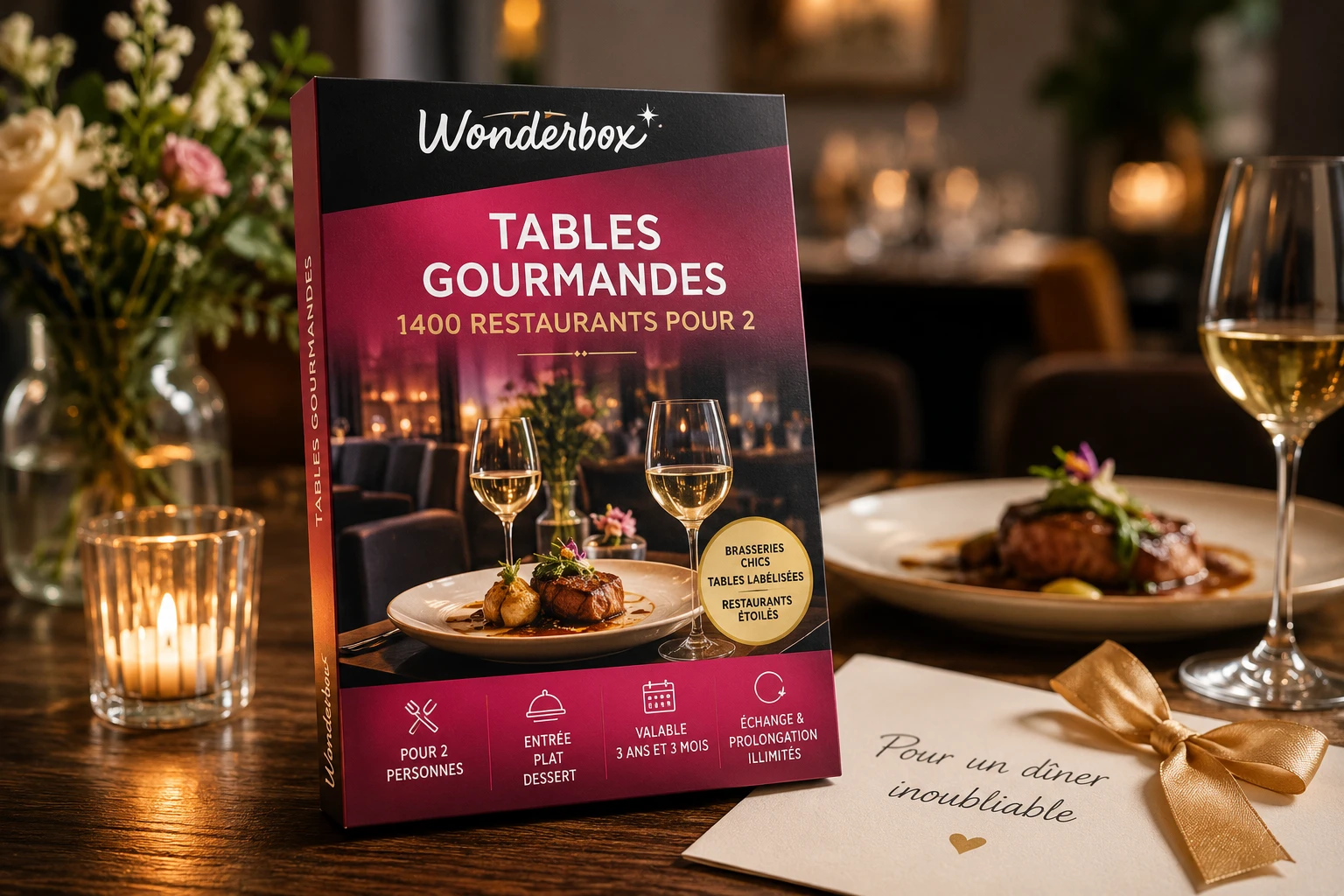 Wonderbox Tables Gourmandes — 1400 restaurants pour 2