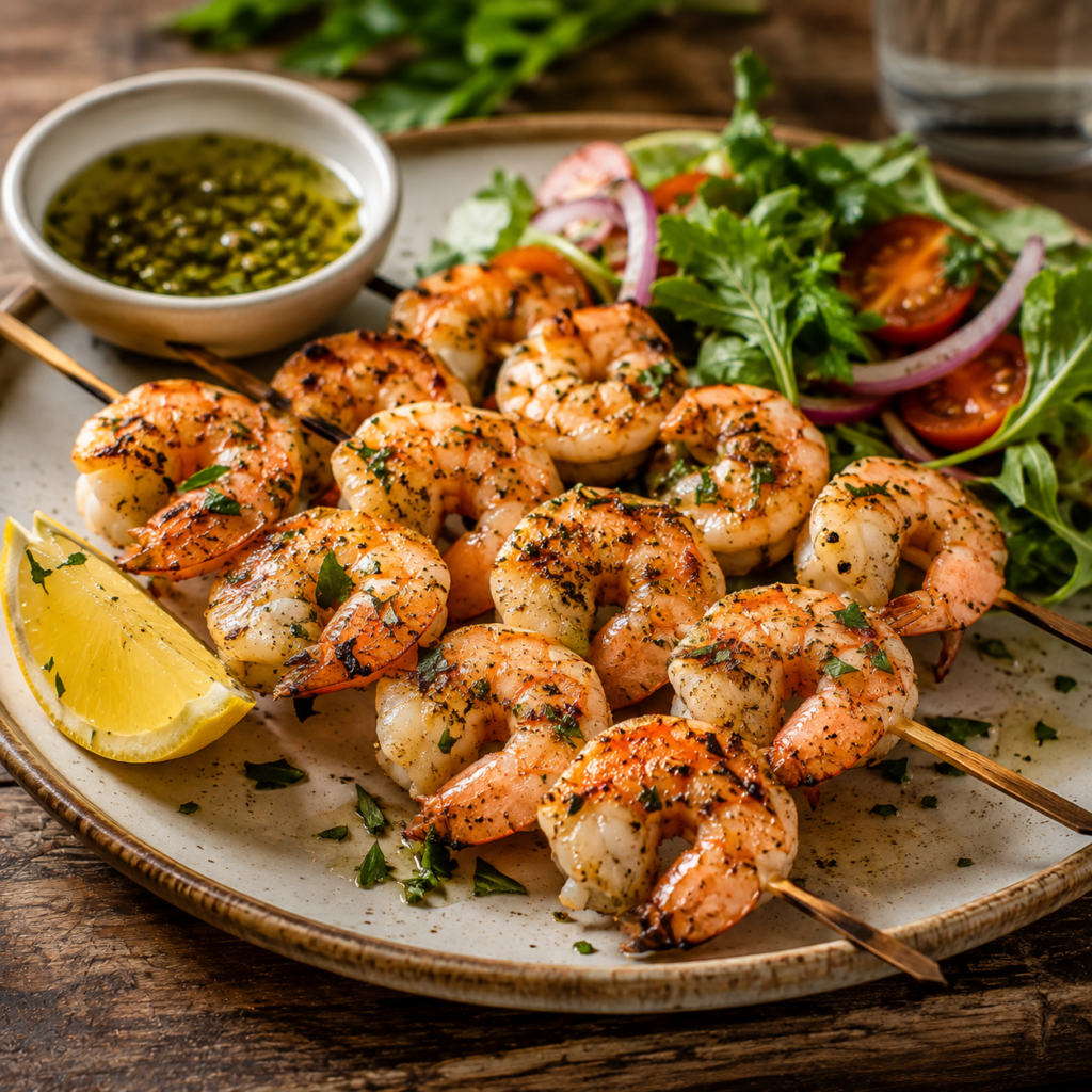 Brochette de crevettes