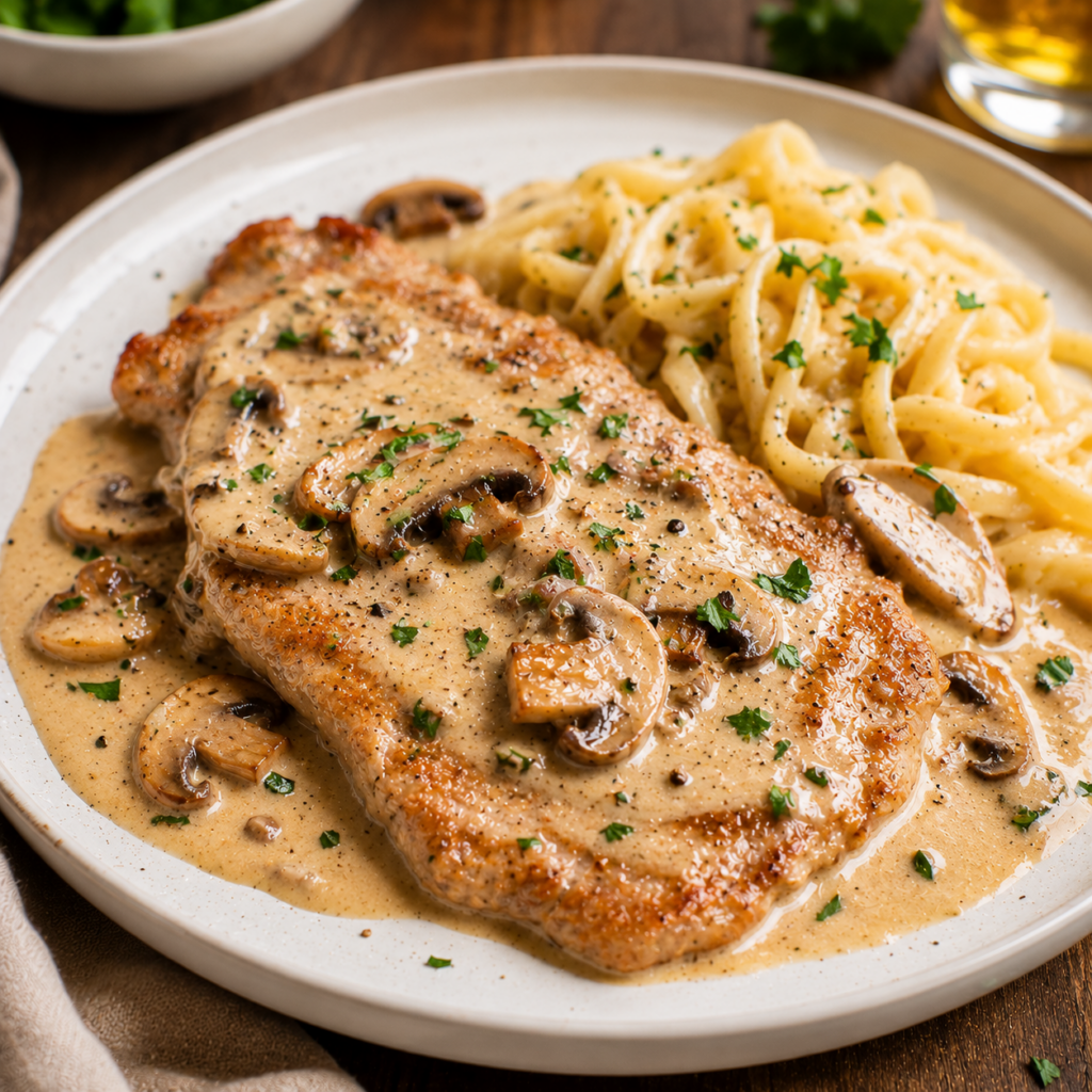 Escalope de veau à la crème — Les Caprices de Julie