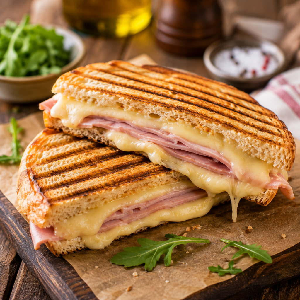 Panini jambon fromage