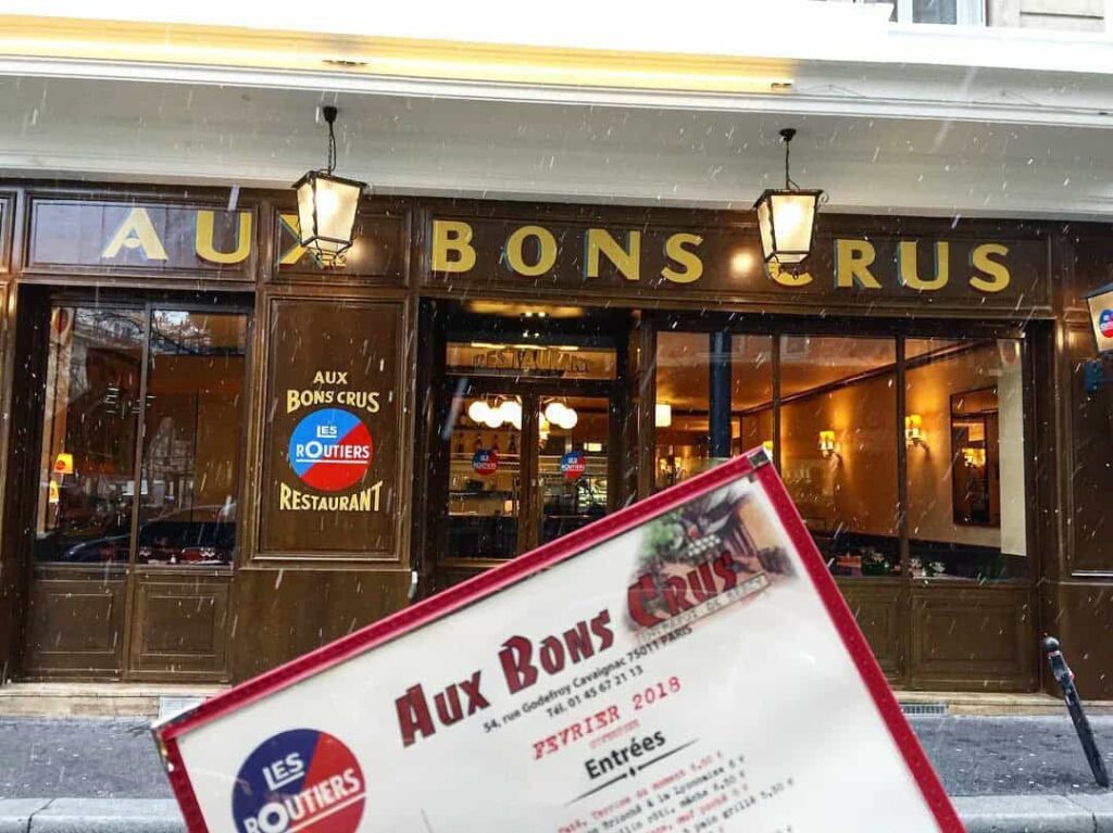 Restaurant AUX BONS CRUS à Paris, France