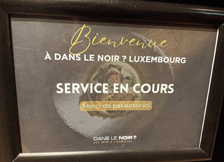 Restaurant Dans le Noir ? Luxembourg au Novotel à Luxembourg (Ville), Luxembourg