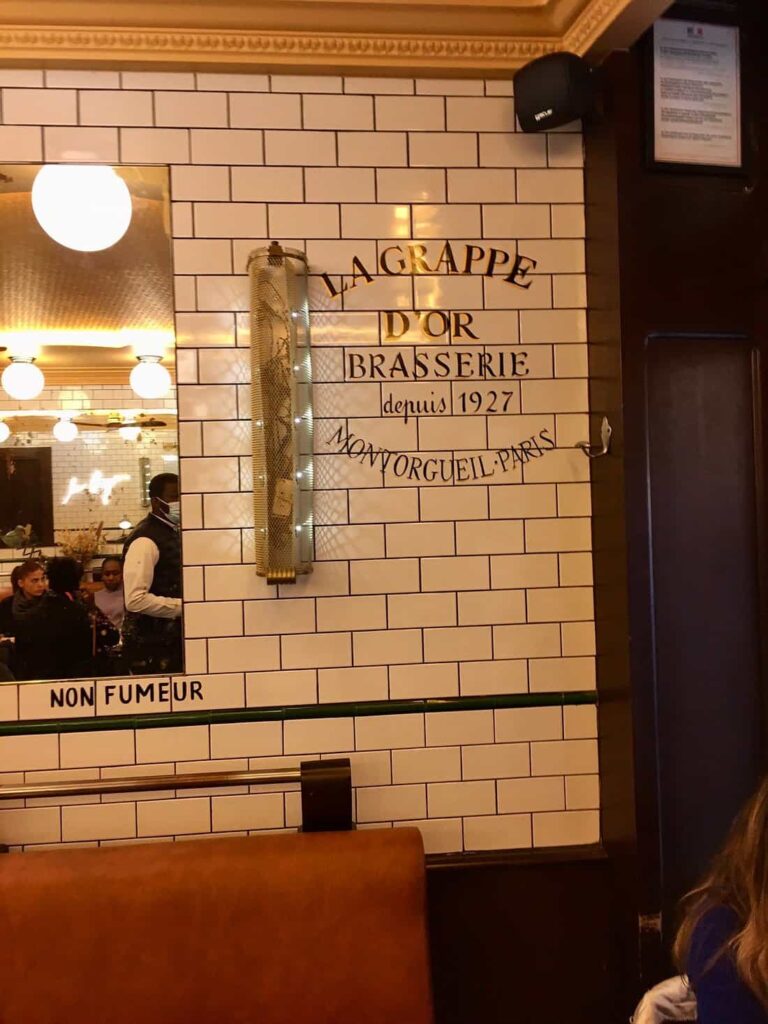 Restaurant La Grappe d’Or à Paris, France