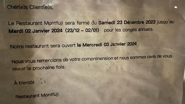 Restaurant Mont Fuji à Niederanven, Luxembourg