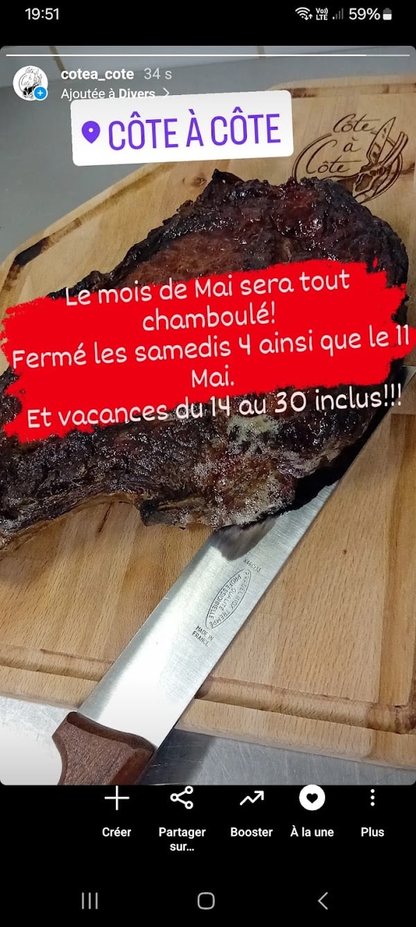 Restaurant Côte à Côte à Calais, France
