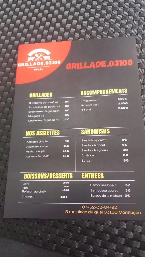 Restaurant Grillade.03100 à Montluçon, France