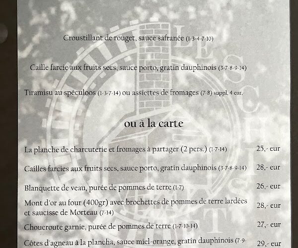 Restaurant Le Schiste à Rambrouch, Luxembourg