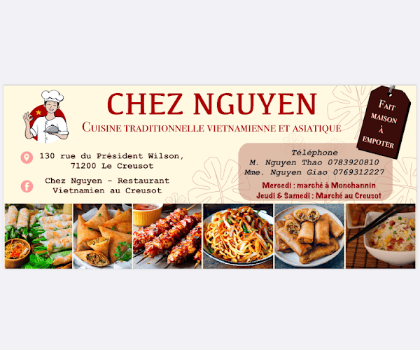 Chez Nguyen – Restaurant vietnamien et asiatique fait maison uniquement à emporter à Le Creusot, France
