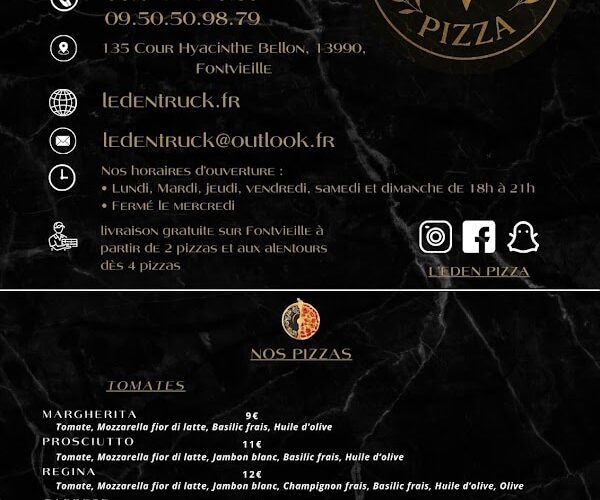 Restaurant L’Eden Pizza à Fontvieille, France