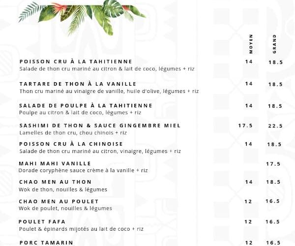 Restaurant Tehani Tahiti à Sanary-sur-Mer, France