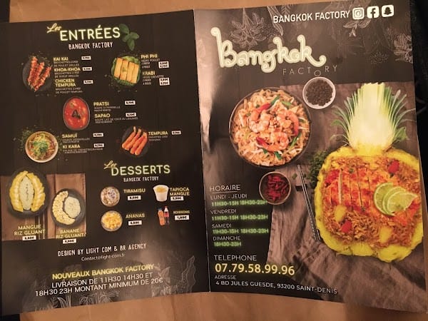 Restaurant Bangkok Factory Saint-Denis à Saint-Denis, France