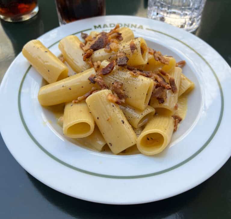Rigatoni alla carbonara – Madonna – France – Paris