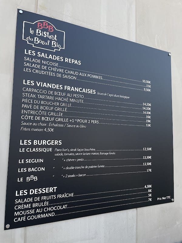 Restaurant Le Bistrot du Bœuf Bio à Hyères, France
