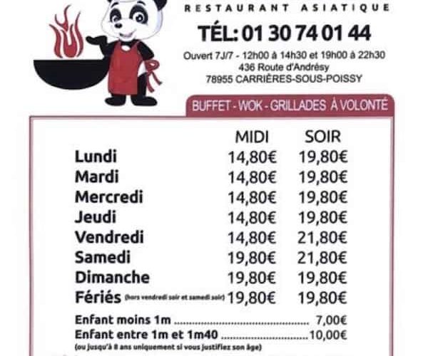 Restaurant Panda à Carrières-sous-Poissy, France