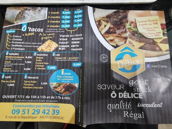 Restaurant Snack O Delice à Florensac, France