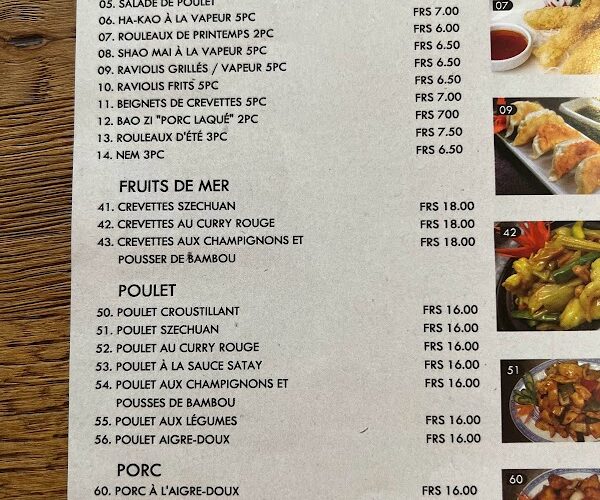 Restaurant Bao Bao Lin à Bulle, Suisse