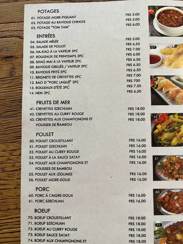 Restaurant Bao Bao Lin à Bulle, Suisse