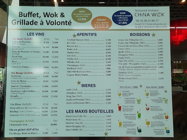 Restaurant China Wok Buffet à volonté à Le Blanc-Mesnil, France