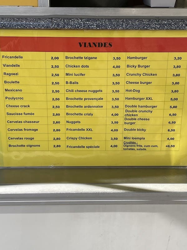 Restaurant Friterie de la place à Virton, Belgique