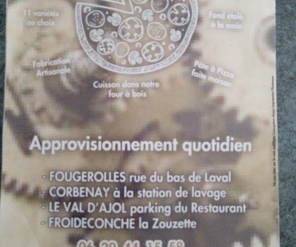 Restaurant Grey’s Pizza artisanale 3 minutes Distributeur automatique à Saint-Nabord, France