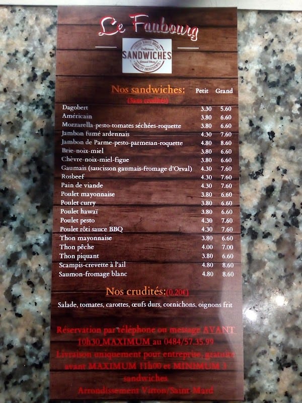 Restaurant Le Faubourg à Virton, Belgique