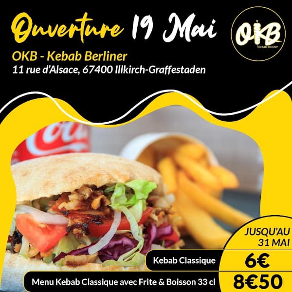 Restaurant OKB – O Kebab Berliner à Illkirch-Graffenstaden, France
