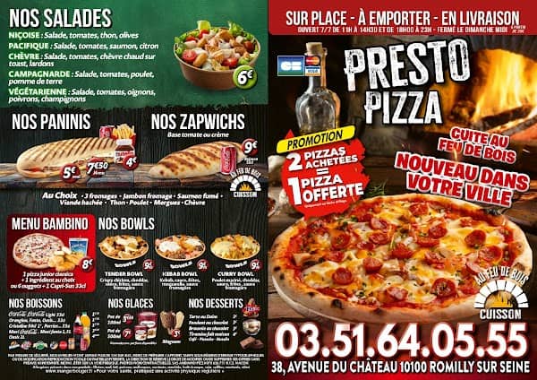 Restaurant Presto pizza à Romilly-sur-Seine, France