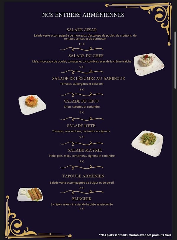 Restaurant Yerevan Garden à Saint-Étienne, France