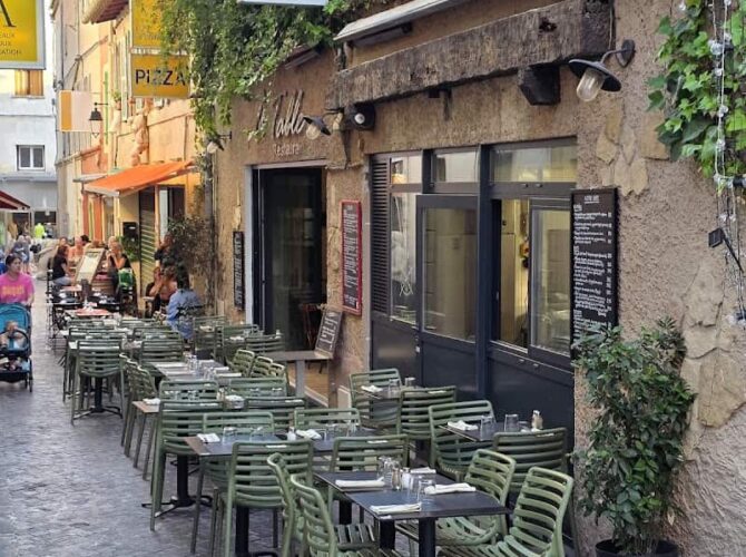 Restaurant a table à Cassis, France