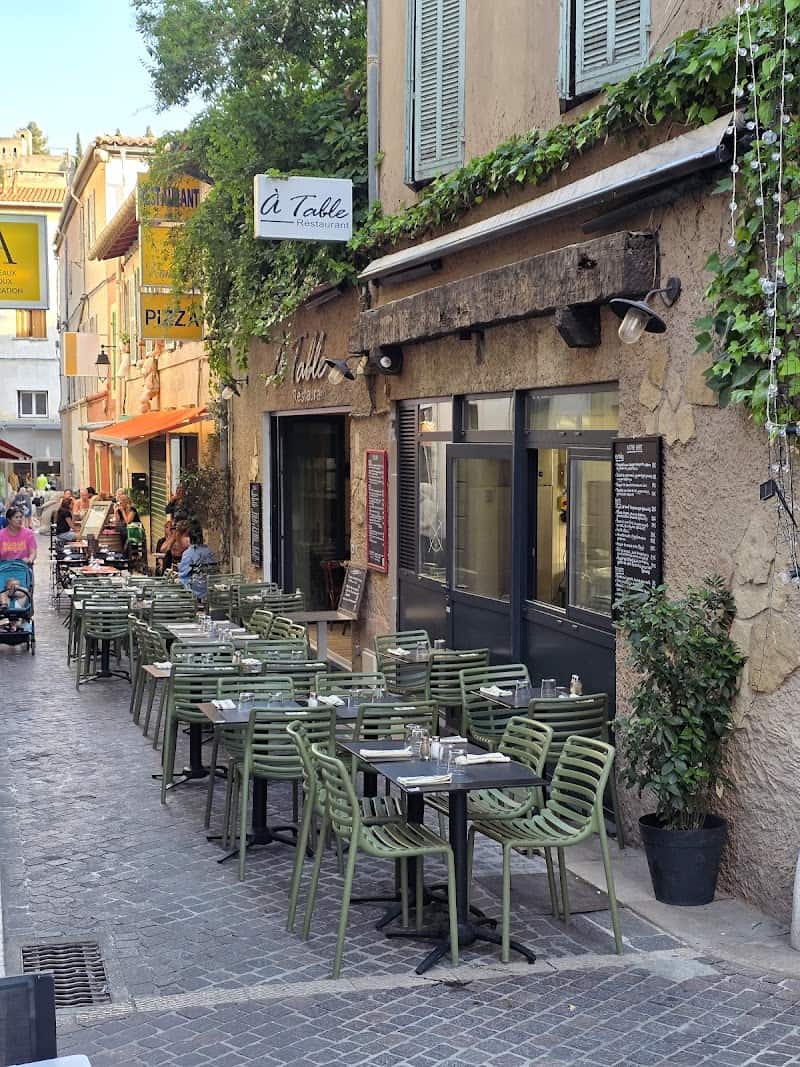 Restaurant a table à Cassis, France