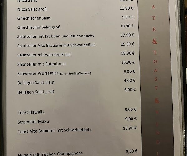 Restaurant Alte Brauerei Grund à Zweibrücken, Allemagne