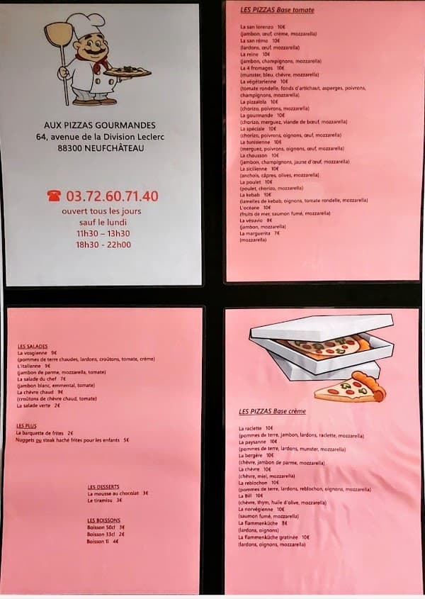 Restaurant Aux Pizzas Gourmandes à Neufchâteau, France