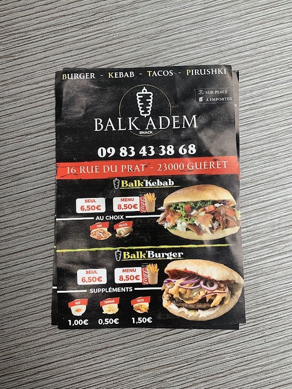 Restaurant Balk’Adem à Guéret, France