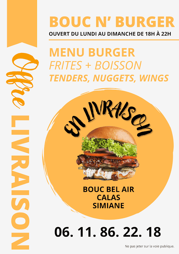 Restaurant Bouc N’ Burger à Bouc-Bel-Air, France