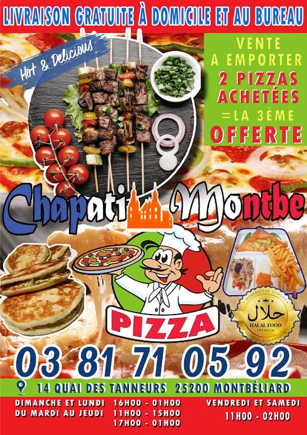 Chapati montbe restaurant pizzeria à Montbéliard, France