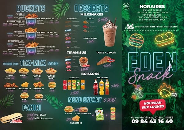 Restaurant Eden snack à Lognes, France