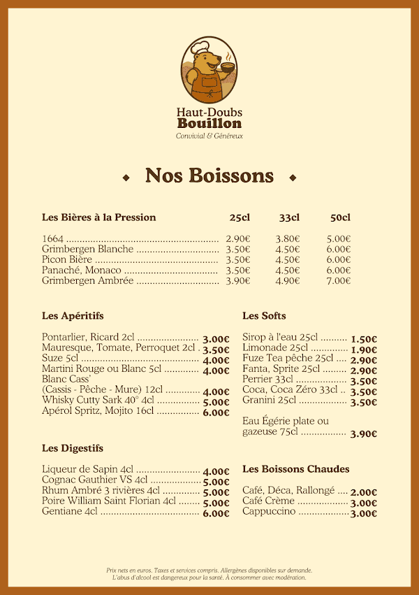 Restaurant Haut Doubs Bouillon à Pontarlier, France