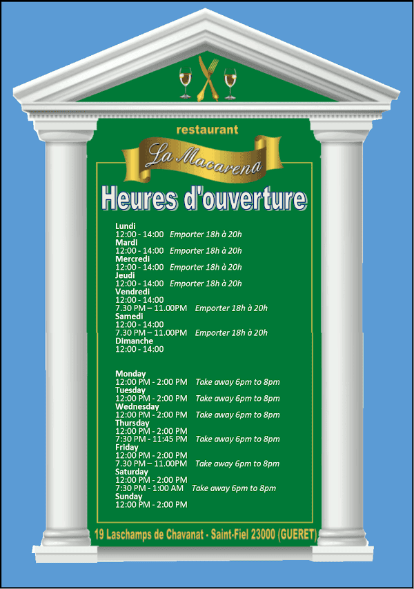 La Macarena Restaurant à Guéret, France