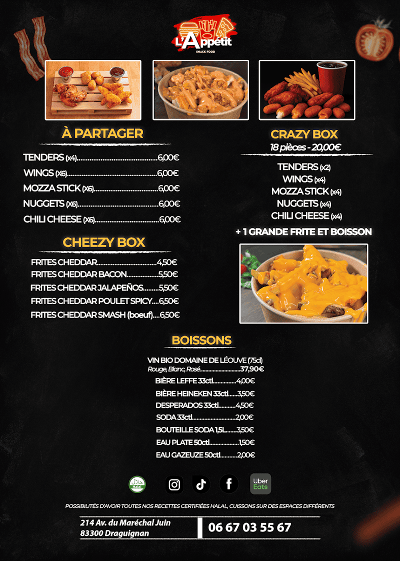 Restaurant L’Appétit Snack Food à Draguignan, France