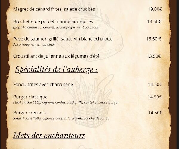 Restaurant L’auberge du poney qui tousse à Bonnat, France