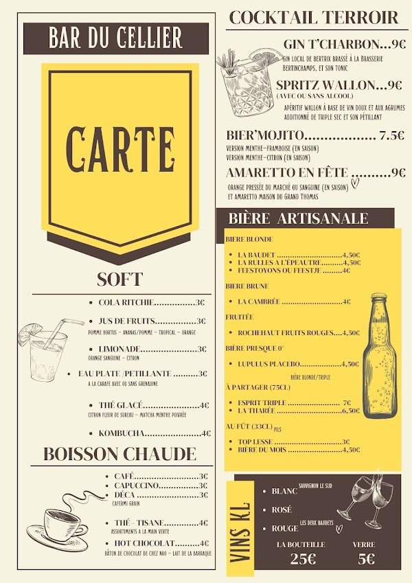 Restaurant LE BAR DU CELLIER à Bertrix, Belgique