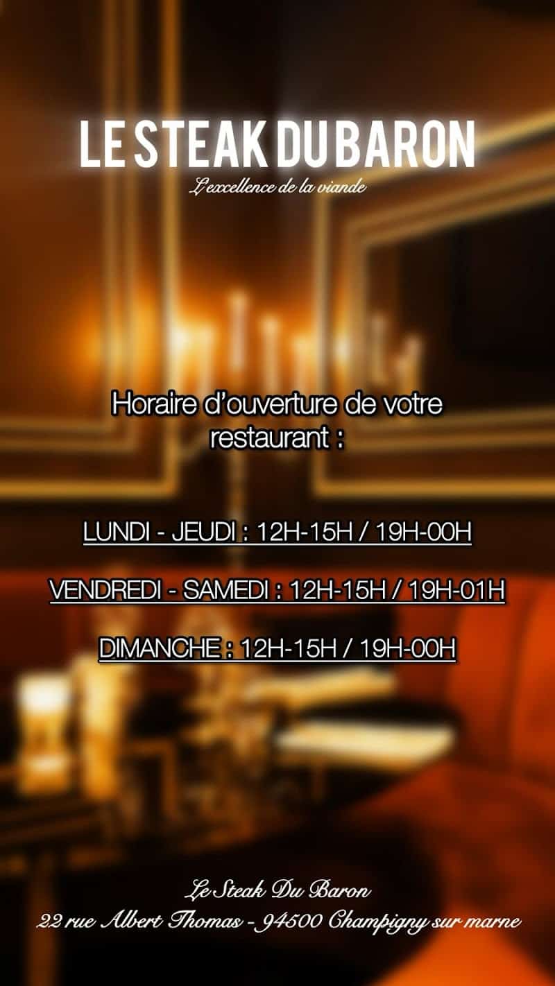 Restaurant Le Steak du Baron à Champigny-sur-Marne, France