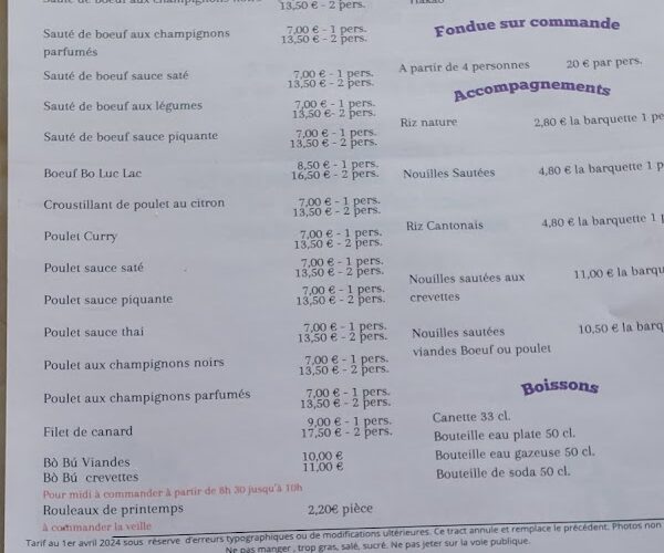 Restaurant Minh-Saveurs à Benfeld, France