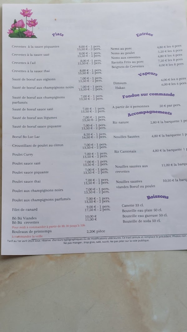 Restaurant Minh-Saveurs à Benfeld, France