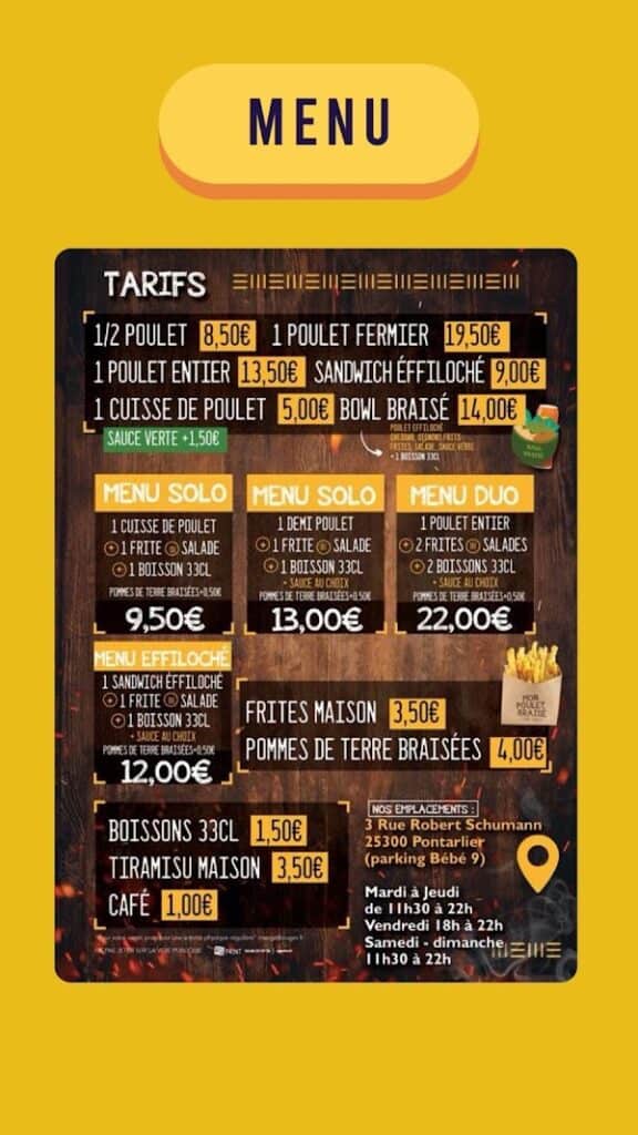 Mon Poulet Braisé Pontarlier