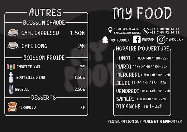 Restaurant My Food à Benfeld, France