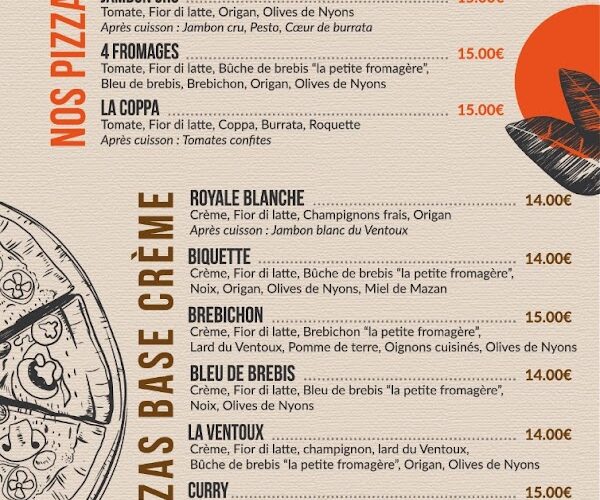 Restaurant Pat’ à pizza à Mazan, France