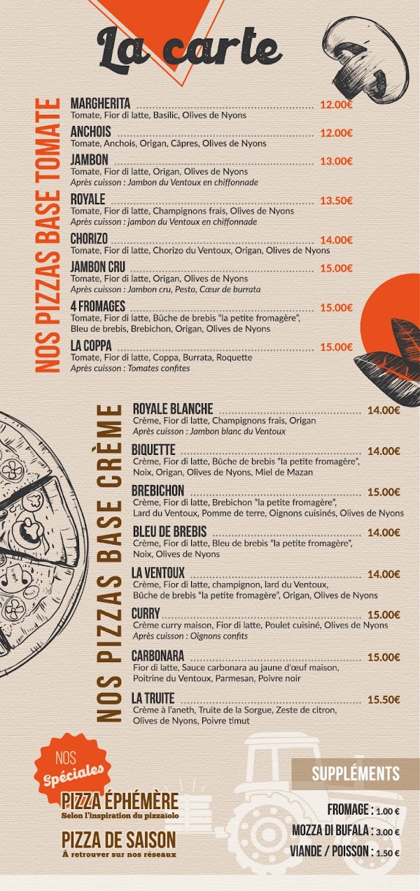 Restaurant Pat’ à pizza à Mazan, France