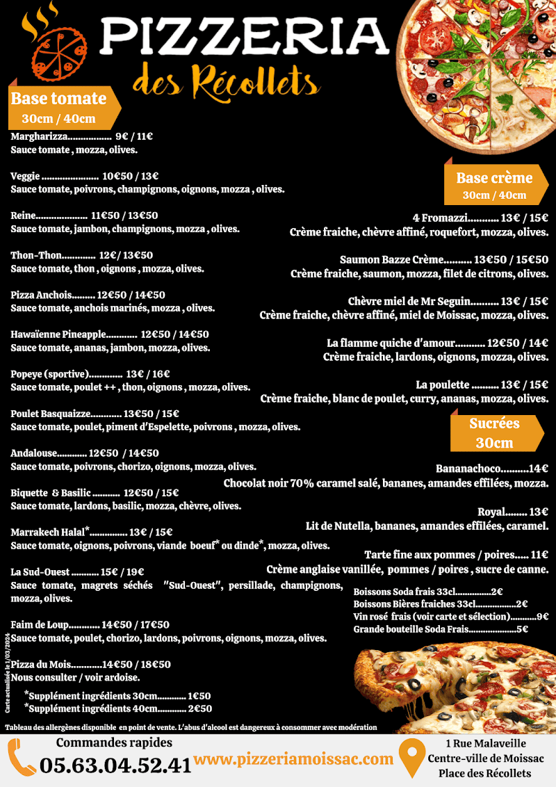 Restaurant PIZZERIA DES RECOLLETS à Moissac, France