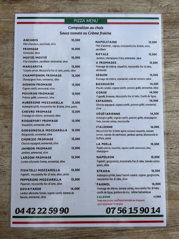 Restaurant Pizzeria La Strada à Bouc-Bel-Air, France